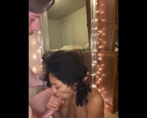 Petite Ebony Loves Ginger Dick in her Mouth