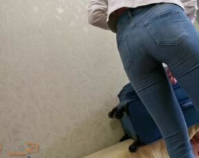 TIGHT JEANS BROUGHT TO DIRTY SEX. FINISHED INSIDE AND CONTINUED TO FUCK