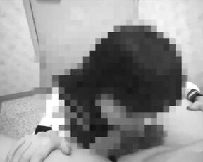 【個人撮影】人妻が制服でトイレフェラ※身バレ防止のためモザイク多めです、、ごめんなさい❤︎【人妻】【不倫】【浮気】別アングルver..