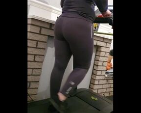 Step mom big ass fucked hard by step son on treadmill