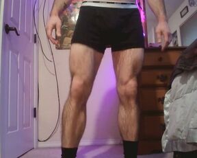 Flexing quads in underwear Pt. 1