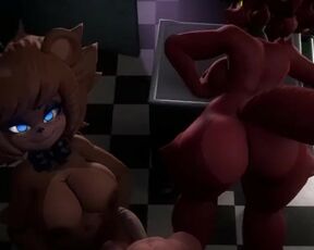 Freddy and foxy having some fun.