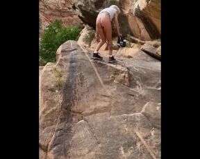 Petite blonde rock pee