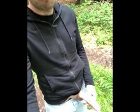 Pissing and wanking in the forest