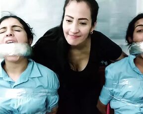 Latina Schoolgirls Massively Gagged