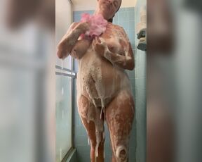 Washing my thick sexy naked fucking body in the shower