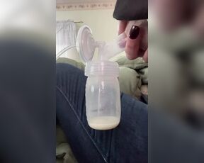 Pumping breast milk before work.