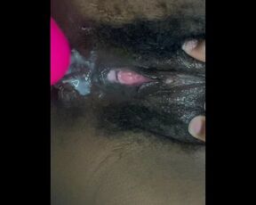 Ebony pussy full of cream