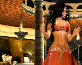 FANTASY GIRL RED BELLY DANCER