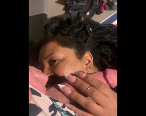 Outside POV blowjob from a hot ebony woman