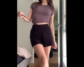 Tiny Petite teen Strips Down For You...