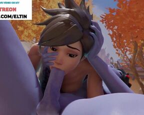 Futanari Tracer Do Amazing Deep Blowjob In Car | Best Futa Overwatch Hentai 4k 60fps