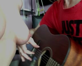 I won't let my husband practice his guitar. Natural tits, funny video POV