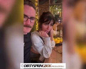 Aaliyah Yasin gets fingered at the busy restaurant