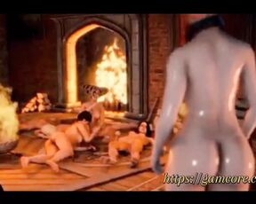 Tranny Triss Merigold baise une fille - Witcher Animated Porno, WtchSx