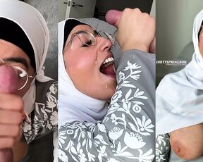 Innocent Hijabi Aaliyah Yasin gets covered in cum