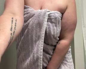 BBW Towel Drop Tease