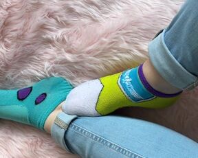 Mismatched socks and cute feet