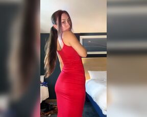 British college girl stripteases in dress