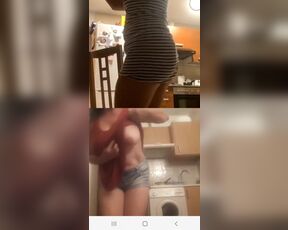 Flashing boobs, sexy ass bikini live on facebook, Romanian